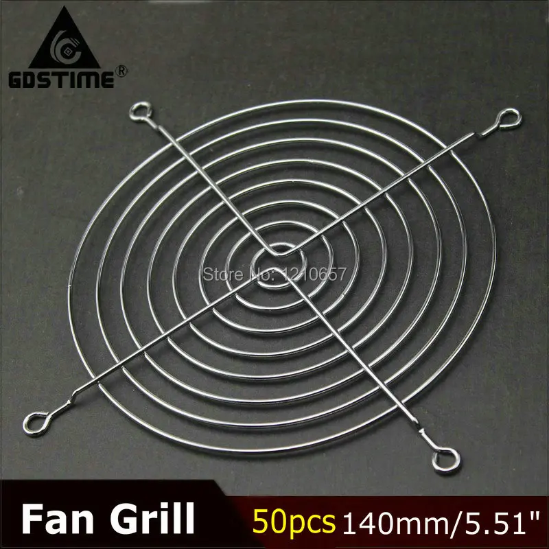 50Pieces LOT Gdstime Wholesale New Metal Steel 140mm 14cm Fan Protector Finger Guard Grill Net