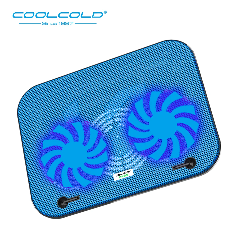 COOLCOLD Dual Fans Laptop Cooler Stand Aircooler 5V Cooler Pad For Laptop Notebook Radiator For 11'' 12'' 15.6'' Notebook