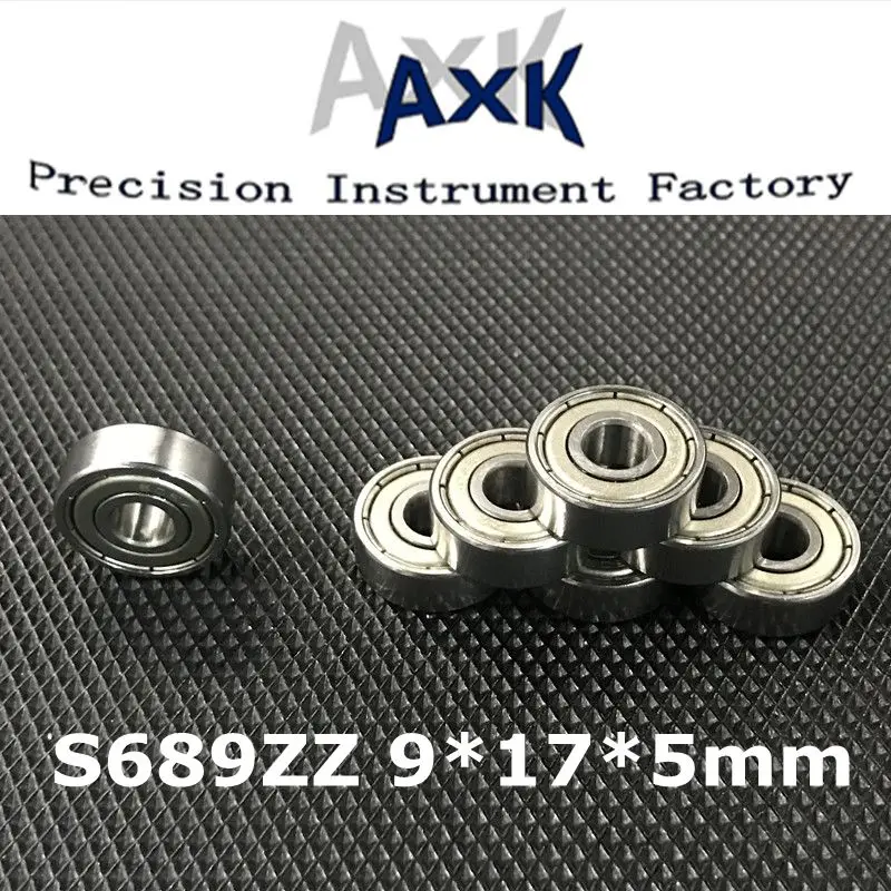 

2023 New Arrival Real Free Shipping 10pcs S689zz S689 Zz 9x17x5mm Metal Shields Bearings 440c Stainless Steel S618/9z