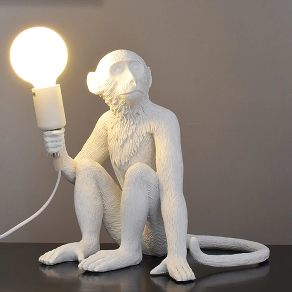 

Resin Colorful Monkey Floor Light For Living Room Lamps Art Parlor Study Decor Table/Wall Luminaires Lustre With E27 LED Bulb