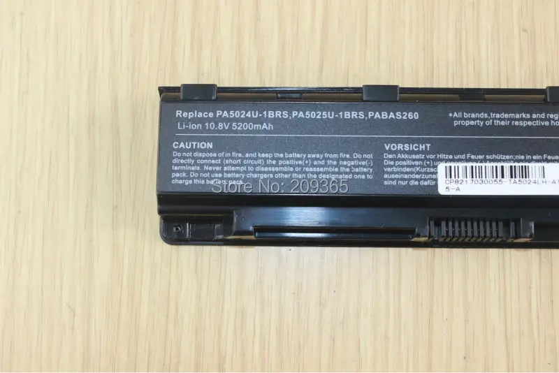 PA5024U-batería para portátil Toshiba Satellite C800, C850, C870, L800, L830, L840, L850, L855, L870, PA5025U, PA5024U-1BRS, PABAS260