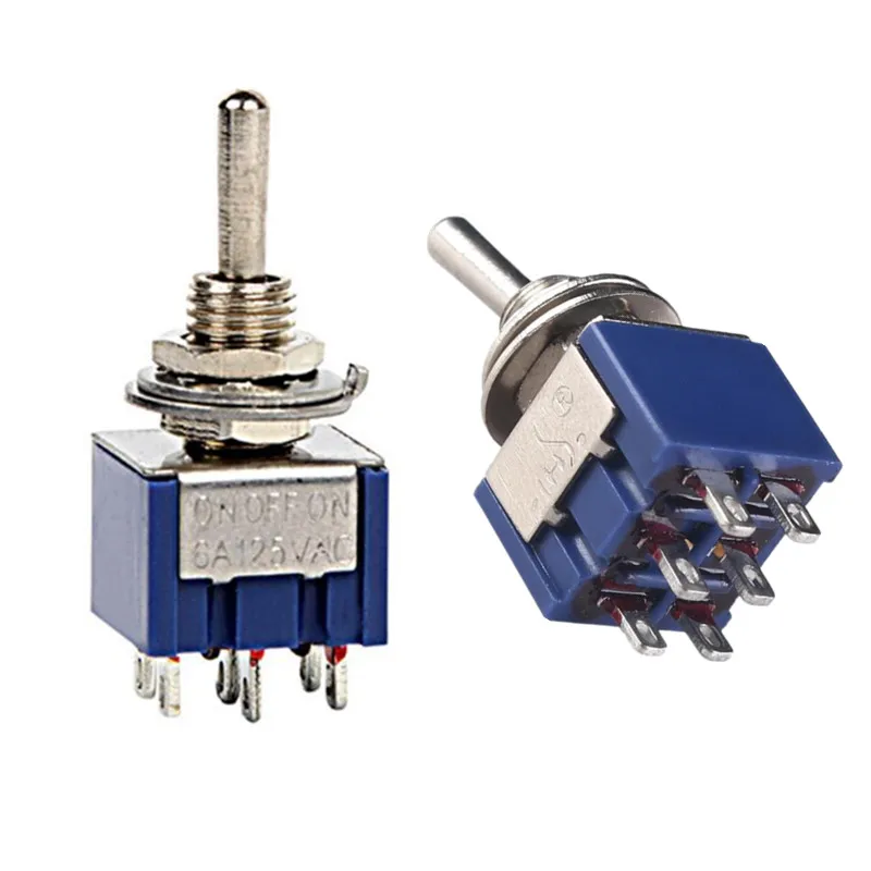 5 قطعة MTS-203 صغيرة تبديل مفاتيح 6A 125 فولت 6 دبابيس 3 موقف ON OFF ON الإغلاق التبديل التحكم في الطاقة #2