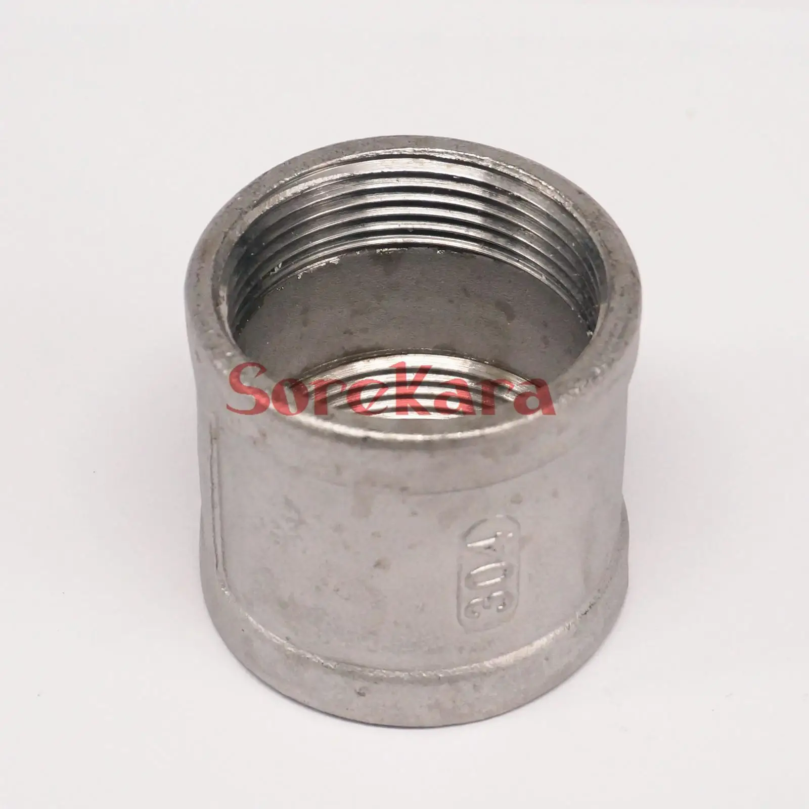 

1-1/2" BSP Equal Female Thread Casting 304 Stainless Pipe Fitting Coupling Connector water oil air 230 PSI