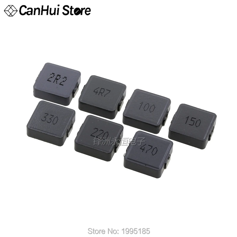 5pcs SMD Molding Power Inductors 0630 1R0 2R2 100 470 1UH 2.2UH 3.3UH 4.7UH 6.8UH 10UH 15UH 22UH 33UH 47UH Large Current 7*7*3MM