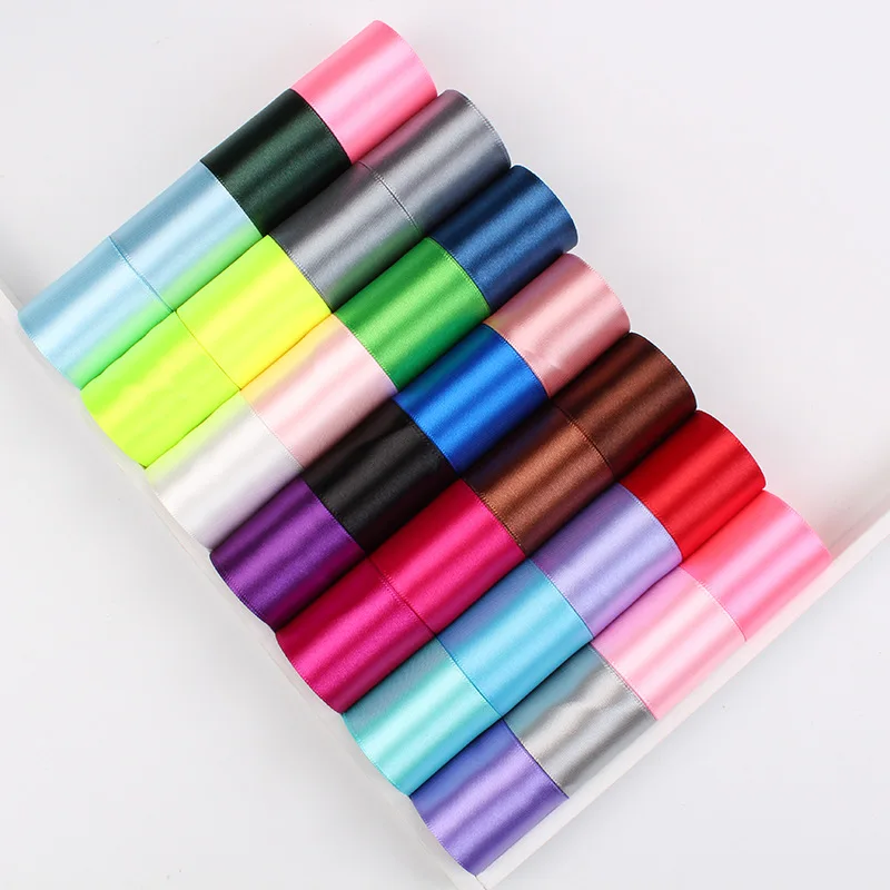 25 Yards/Roll Silk Satin Ribbons For Crafts Bow Handmade Gift Wrapping Christmas Wedding Decorative Ribbon DIY Clothing Fabric