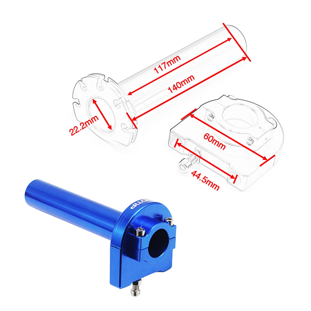 Zsdtrp 22Mm Aluminium Gashendel Twist Snelle Actie Gas Gaspedaal Regelen Met 2 Kabels Voor Vuil Pit Bike 50cc 110cc 125cc