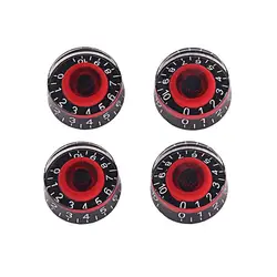 4pcs GD17A Amp Effect Pedal Acrylic Effect Pedal Guitar Control Electric Guitar Amp Knobs For Electric Guitar Bass Black And Red