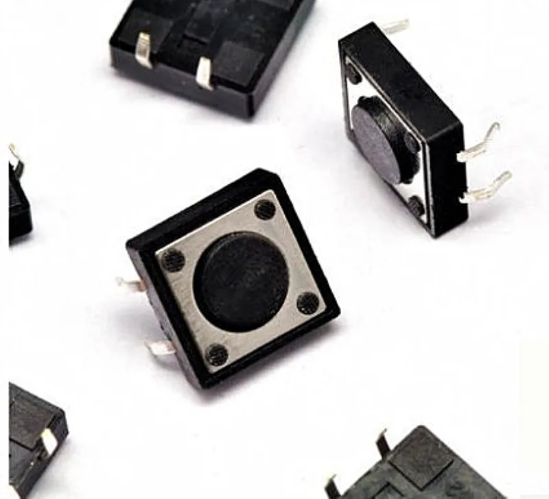 500pcs/lot 4Pin Plug-in Type 12x12x4.3MM Tactile Tact Push Button Micro Switch Momentary switch Self Reset 12*12*4.3mm