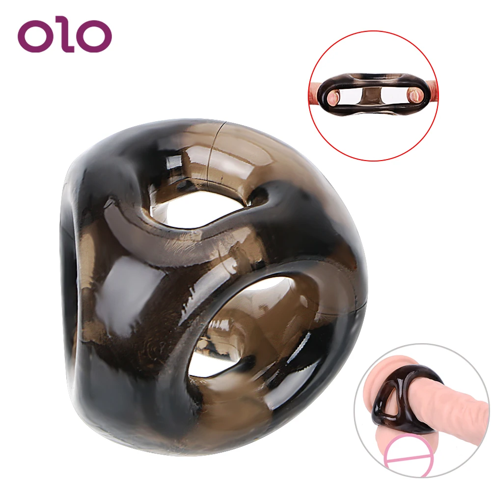 OLO Penis Ring Elastic Scrotal Binding Male Silicone Delay Ejaculation Cock Ring Sex Toys for Men Adult Products