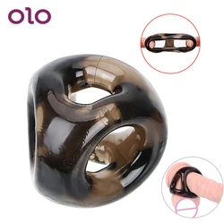 OLO Penis Ring Elastic Scrotal Binding Male Silicone Delay Ejaculation Cock Ring Sex Toys for Men Adult Products