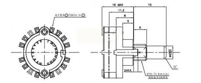 CNC Machine Center Electronic Hand Wheels Band Rotary Switch 1 2 3 4 Pole 3 4 5 6 7 9 Position