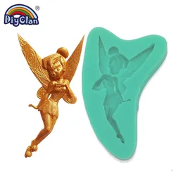 Elf Silicone Mold For Fondant Cake Decoration Flower Fairy Cartoon Character Polymer Clay Chocolate Baking Mold Tools