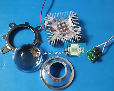 44mm Lens kit + 10W UV 395nm LED + 10Watt Driver + 10w Heatsink DIY