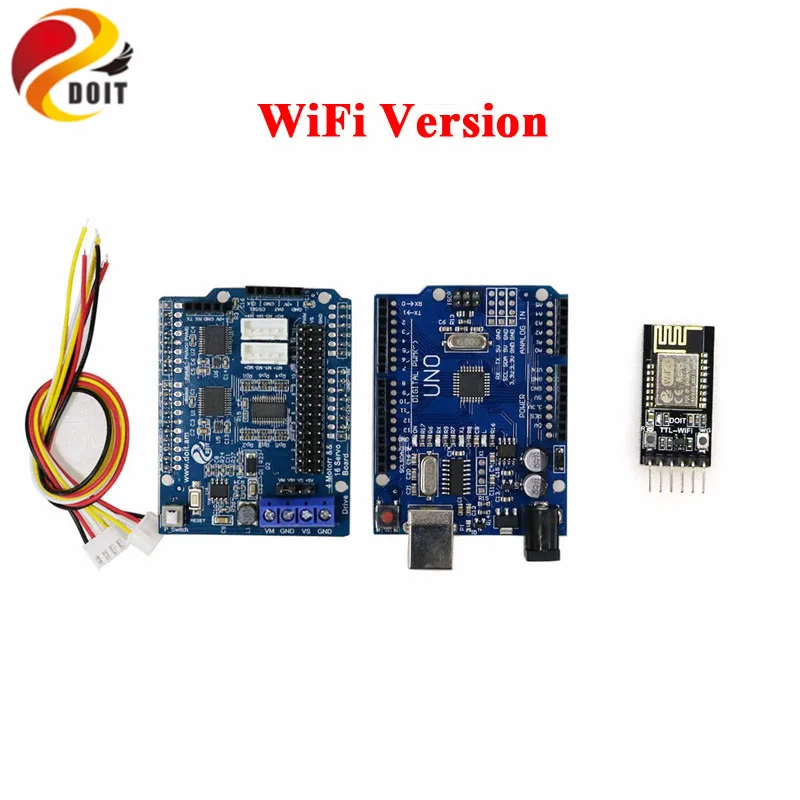 Sterowanie WiFi/Bluetooth/PS2 RC 4wd zestaw podwozia zbiornika robota dla płyty Arduino + płyta sterownicza silnika dla Arduino DIY