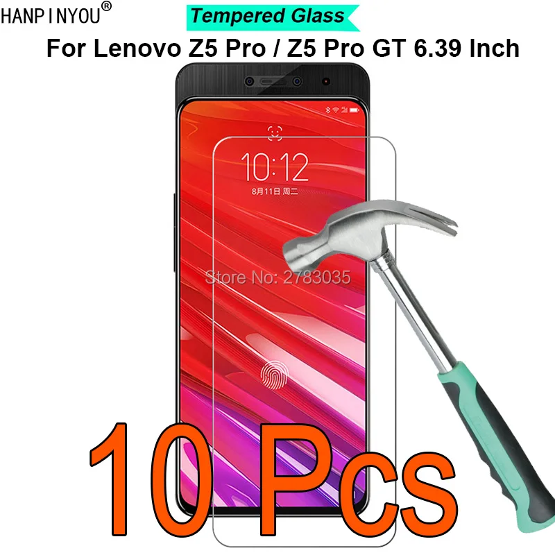 

10 Pcs/Lot For Lenovo Z5pro / Z5 Pro GT 6.39" 9H Hardness 2.5D Ultra-thin Toughened Tempered Glass Film Screen Protector Guard
