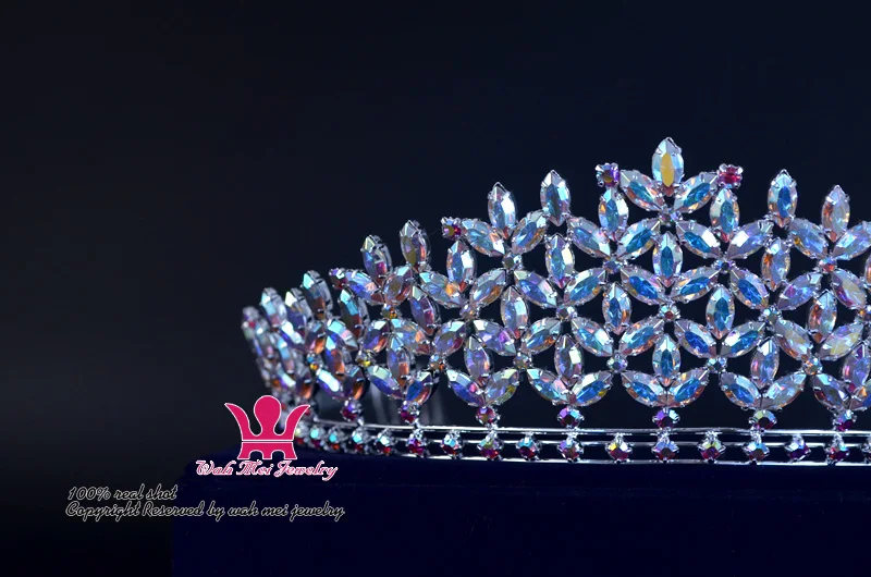 Australian Crystal Rhinestone Tiara Crown Bridal Princess wedding Pageant Shining Hair jewelry Accessories Noble Luxurious 02190