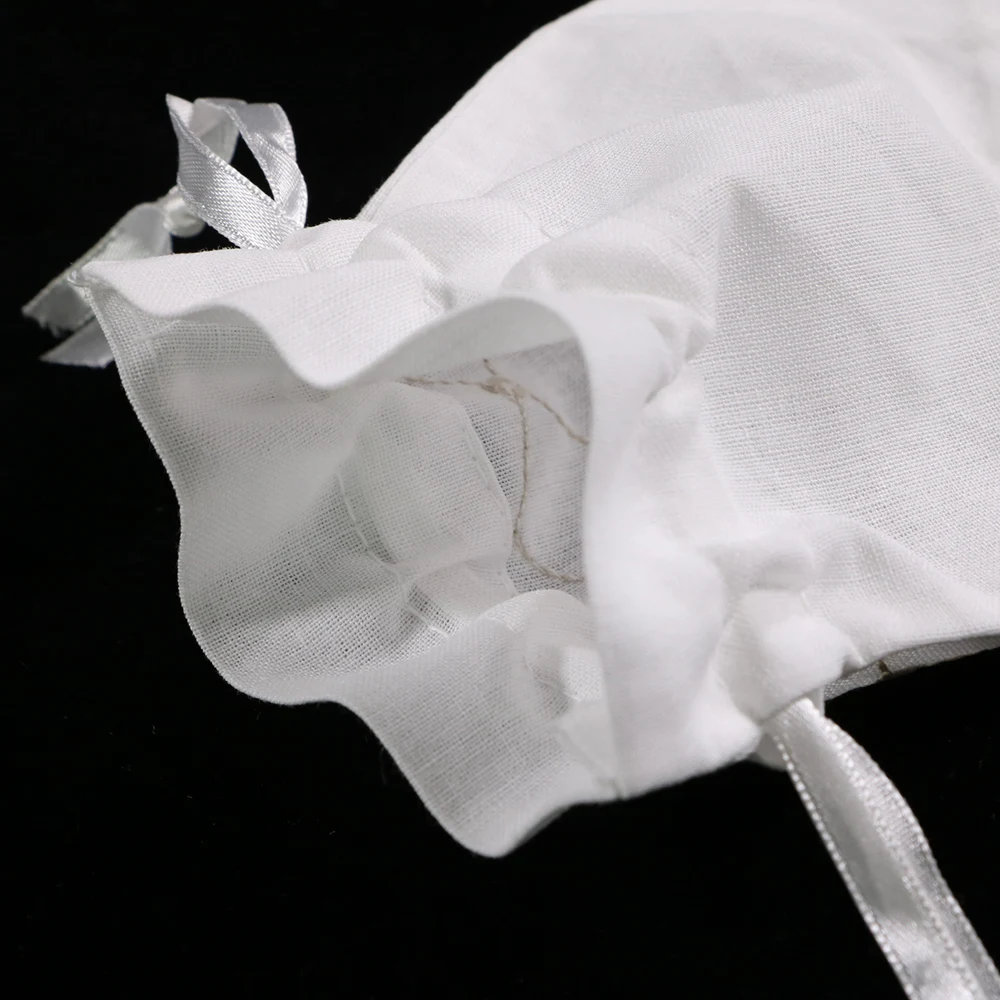 B014: أكياس برباط للهدايا مطرزة باللون الأبيض من رامي/قطن مكونة من 200 قطعة، وحقائب كيس مقاس 5 × 7 بوصات، وحقيبة سفر، وحقيبة كتان