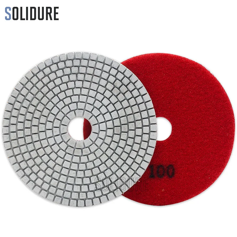 1 sztuk/partia zamówienie przez grit 125mm wet polish pad z 3.0mm grubość robocza do polerowania marmuru mokry beton granit tarcza szlifierska