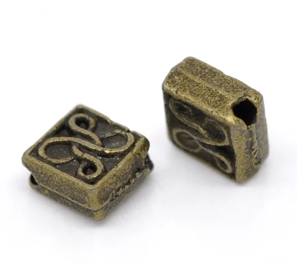 DoreenBeads 120 Bronze Tone Square Spacer Beads 5x5mm (B14666), yiwu
