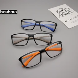 bauhaus brand Top Quality Ultem Glasses Frames Fashion colorful Optical Frame for Women and Men square frame 7018 myopia clear