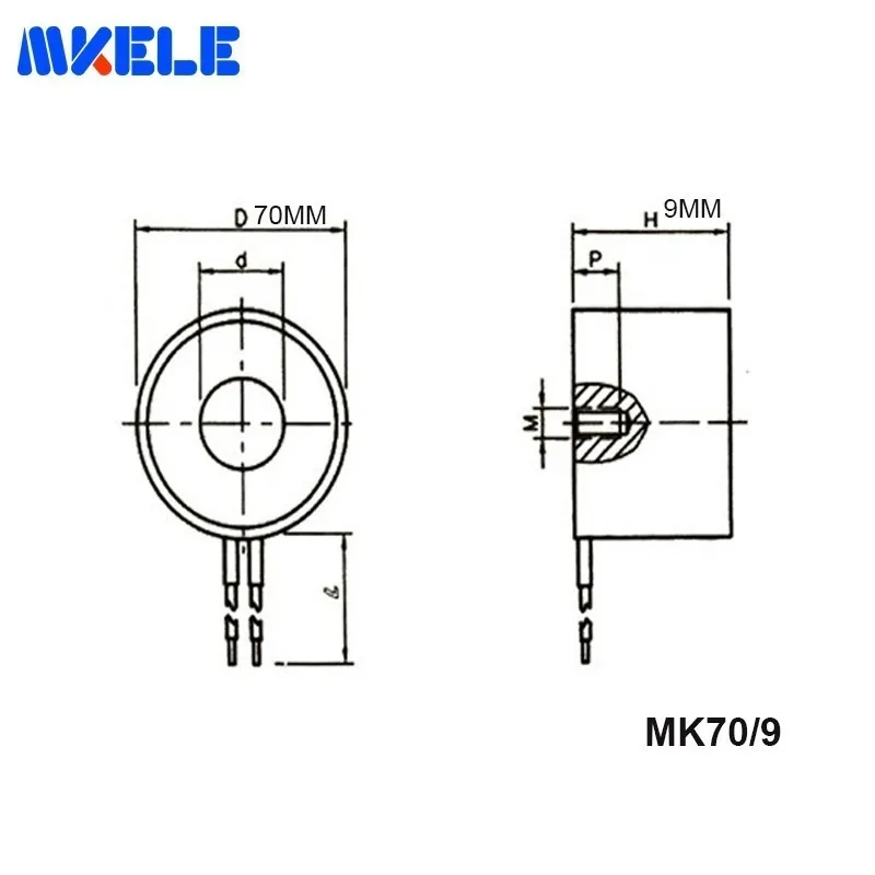 Magnete elettrico rotondo ultrasottile Mkp70/9 sollevamento 20kg/200n 12w bobina di rame puro solenoide ventosa elettromagnete Dc 24v