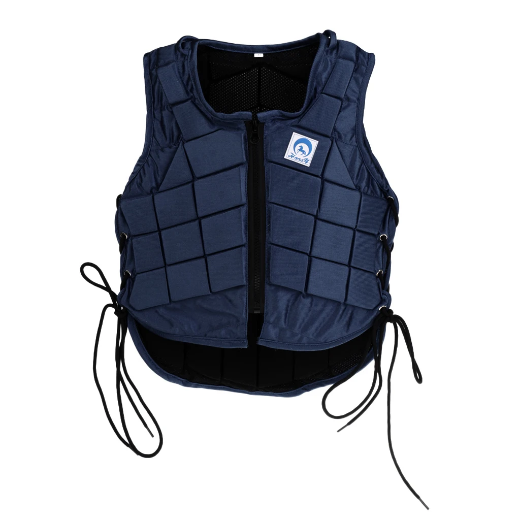 Volwassenen Kinderen Paardensport Beschermende Vest Paardrijden Vest Body Protector Veiligheid Vest Donkerblauw