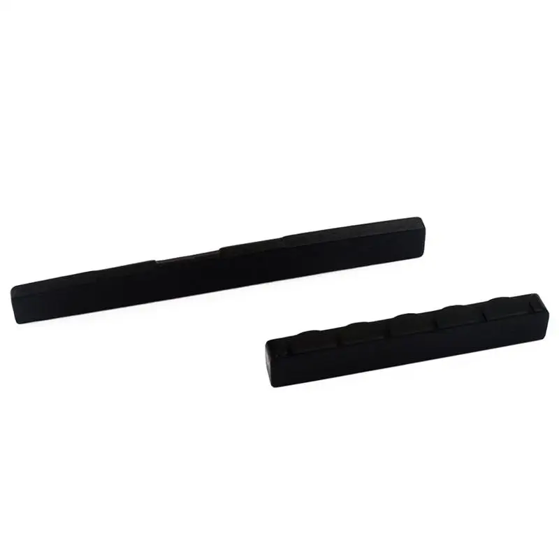 1 Set Guitar Replacement Spare Parts Of Classical Guitar Bridge Nut Saddle Made Of Ebony For 6 String Acoustic Guitar Musical