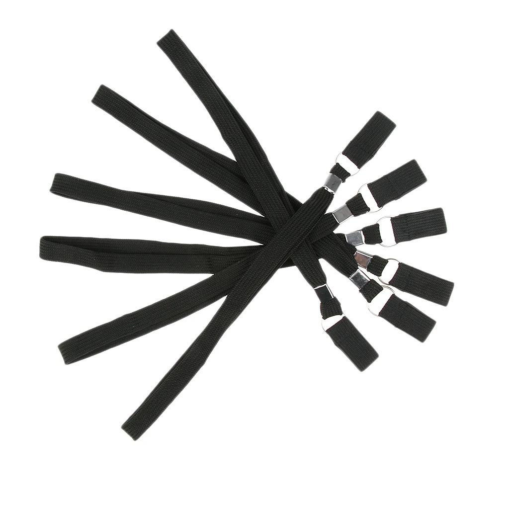 Bastón de senderismo negro, cuerdas de caña para caminar, muleta, taburete, silla, asiento, muñequeras, pulsera de mano, 24cm, 6 uds.