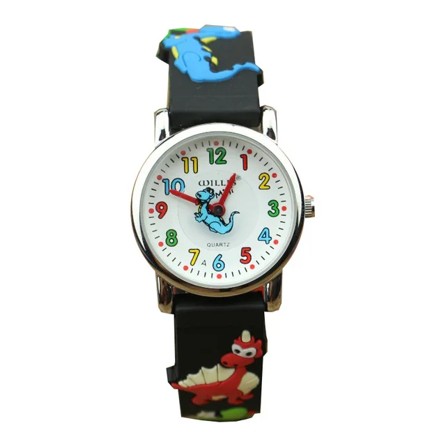 NAZEYT brand 3D kids silicone strap quartz watch children Dinosaur dial Three-dimensional japan movement boys cartoon watch