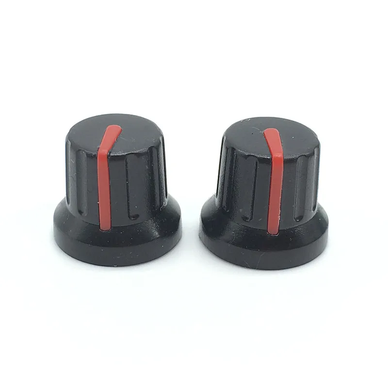 10pcs Roatry Encoder Potentiometer Switch Caps Black Plastic Knob 16x15mm Half Shaft Type