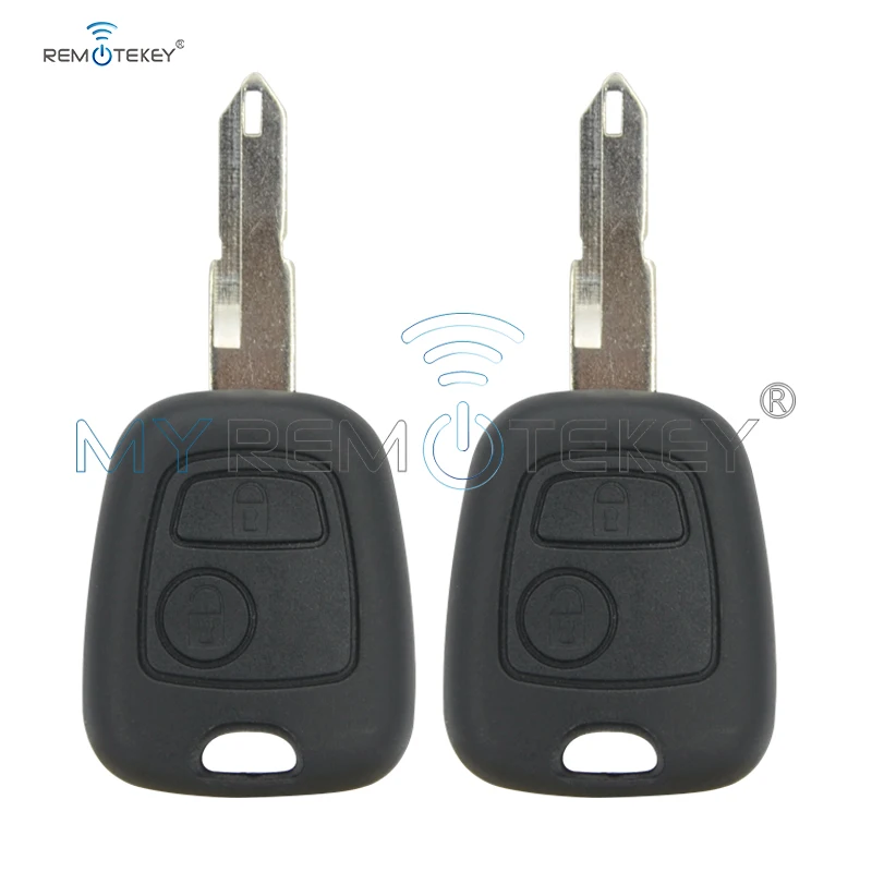 

Remtekey 2pcs 2 buttons 433MHz with transponder chip Fits for Peugeot 206 FOB car REMOTE KEY remtekey