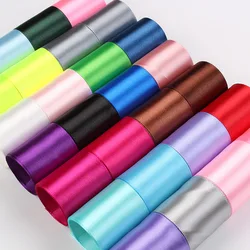 25 Yards/Roll nastri di raso di seta per artigianato fiocco fatto a mano confezione regalo natale matrimonio nastro decorativo tessuto per abbigliamento fai da te