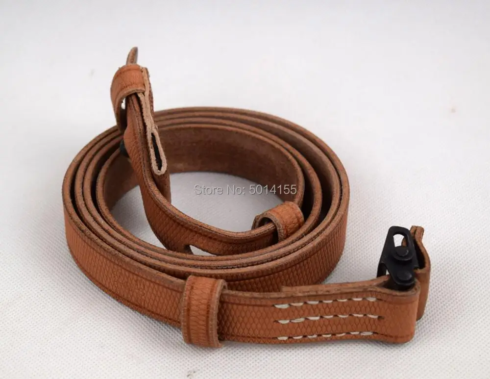 Replica WWII German Heer Waffen Mauser K98 98K Leather Rifle Sling Brown