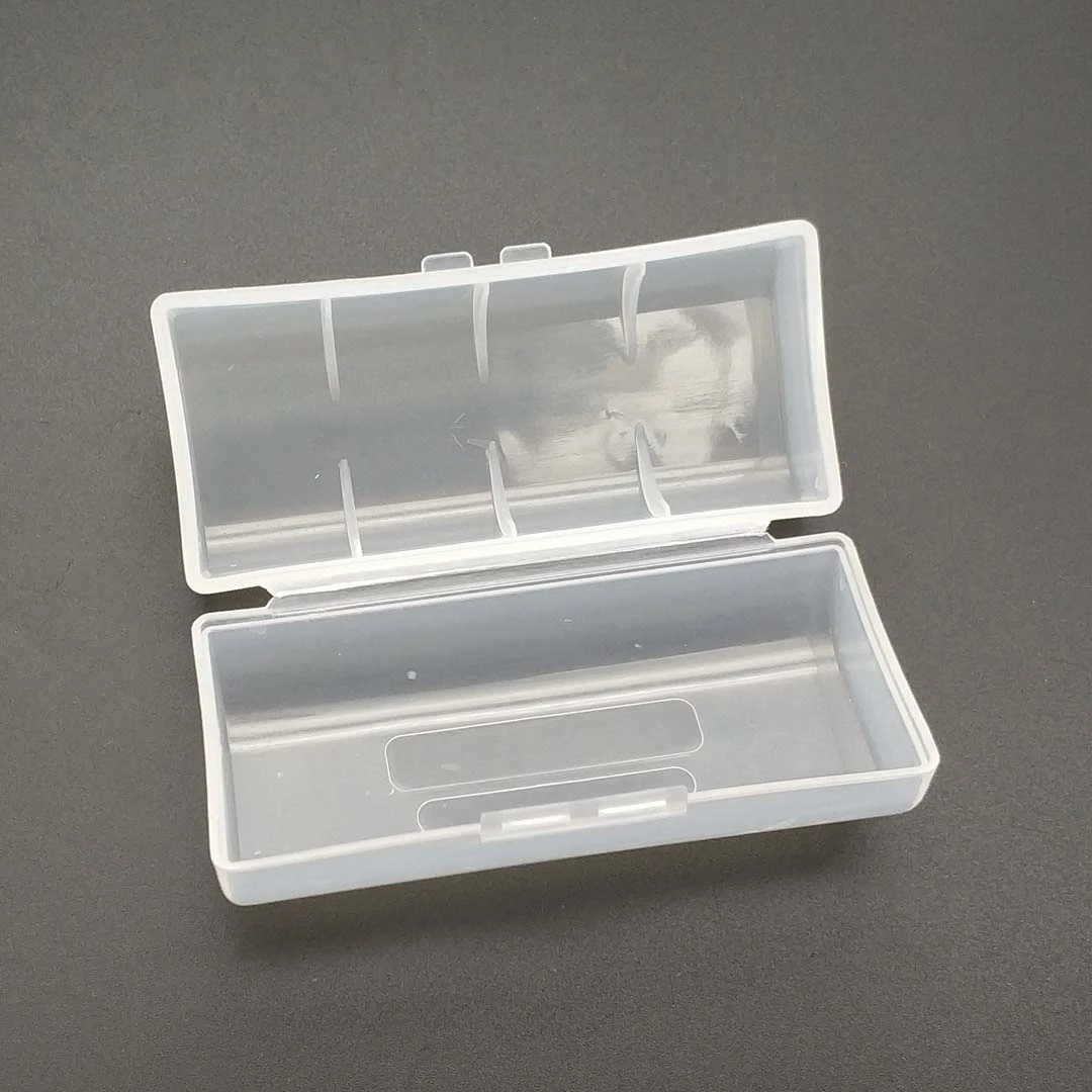 Estuche de plástico transparente soporte de batería caja de almacenamiento para 1 X estuche de almacenamiento de batería recargable 26650