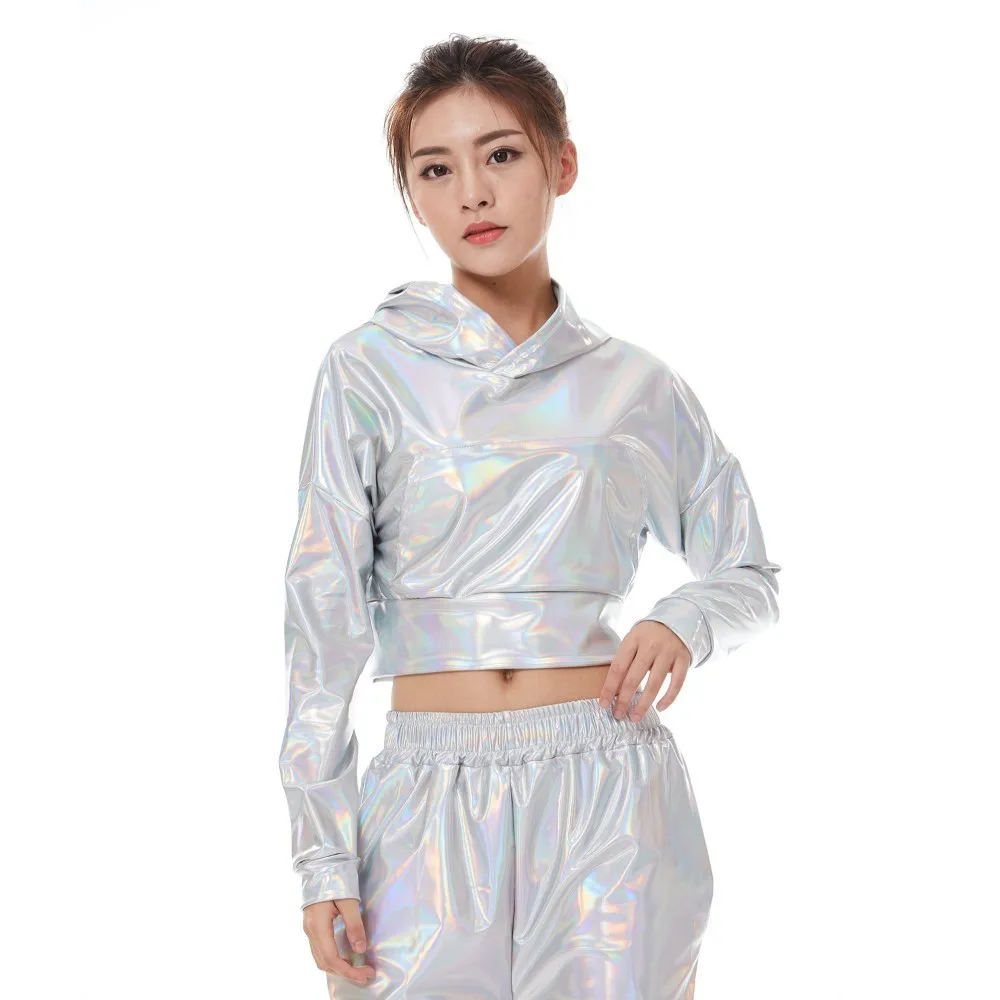 Unisex Fluorescent White Dance Pullover, Loose Top, Performance Dance Pullover, Exclusive Fashion, Spring, Autumn, Wholesale