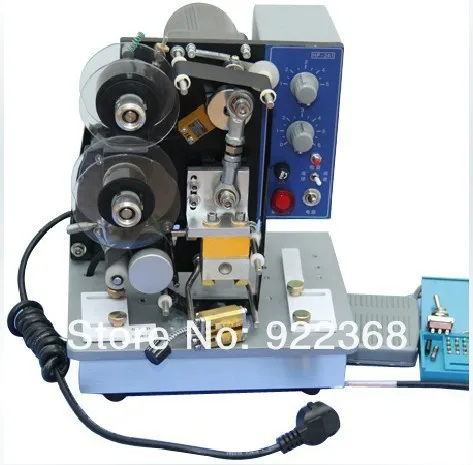 Free shipping color ribbon manual batch coding machine