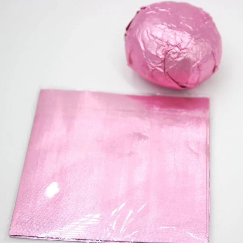 (200pcs/lot)Chocolate Package Tin Foil Paper Thickening 8 Colours Candy Sugar Tea Wrappers Square Decoration Baking Paper16*16cm
