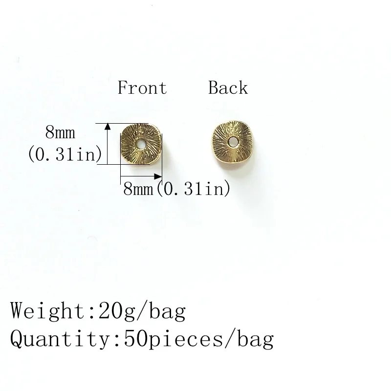 2021 New 50pcs 8mm Zinc Alloy Gold Clasps for DIY Beads Bracelet Necklace Jewelry Findings Accessories