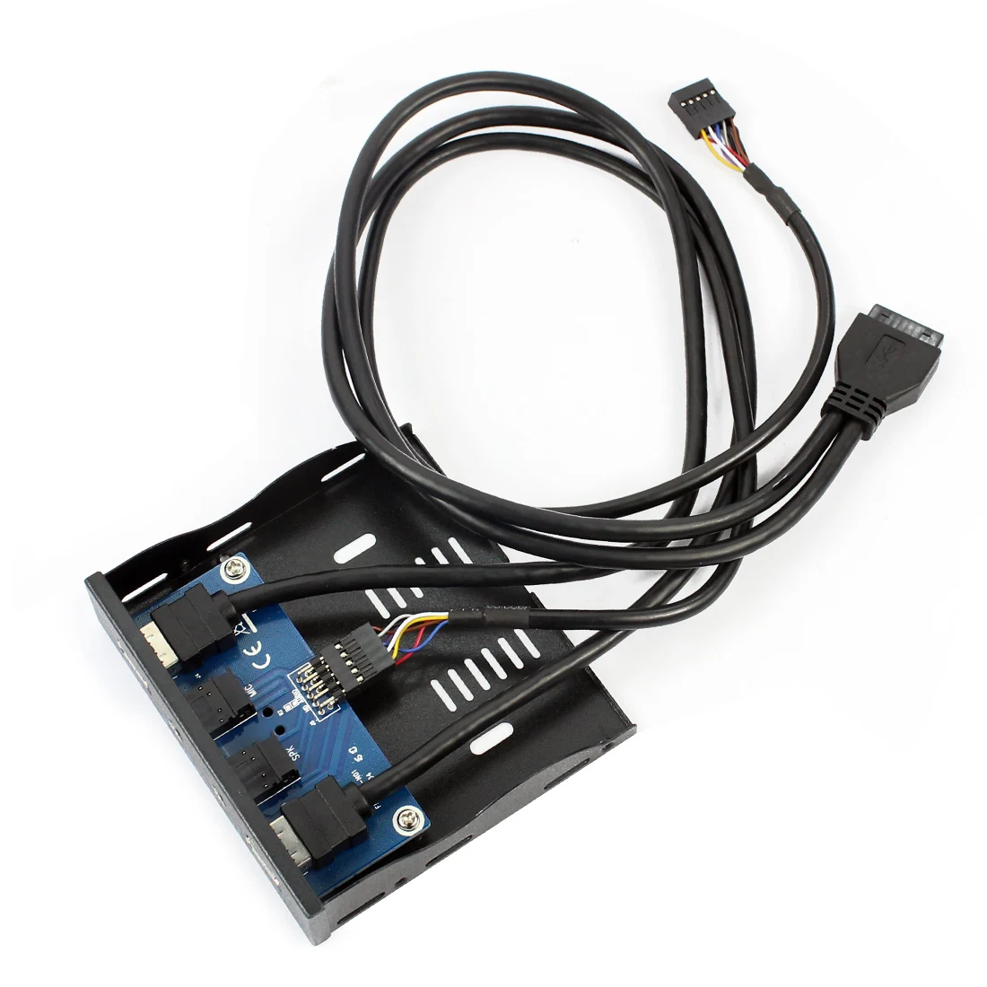 19Pin+9Pin 2 Port USB Hub USB 3.0 HD Audio Front Panel Combo Bracket Adapter For Desktop Internal 3.5" FDD Floppy Bay