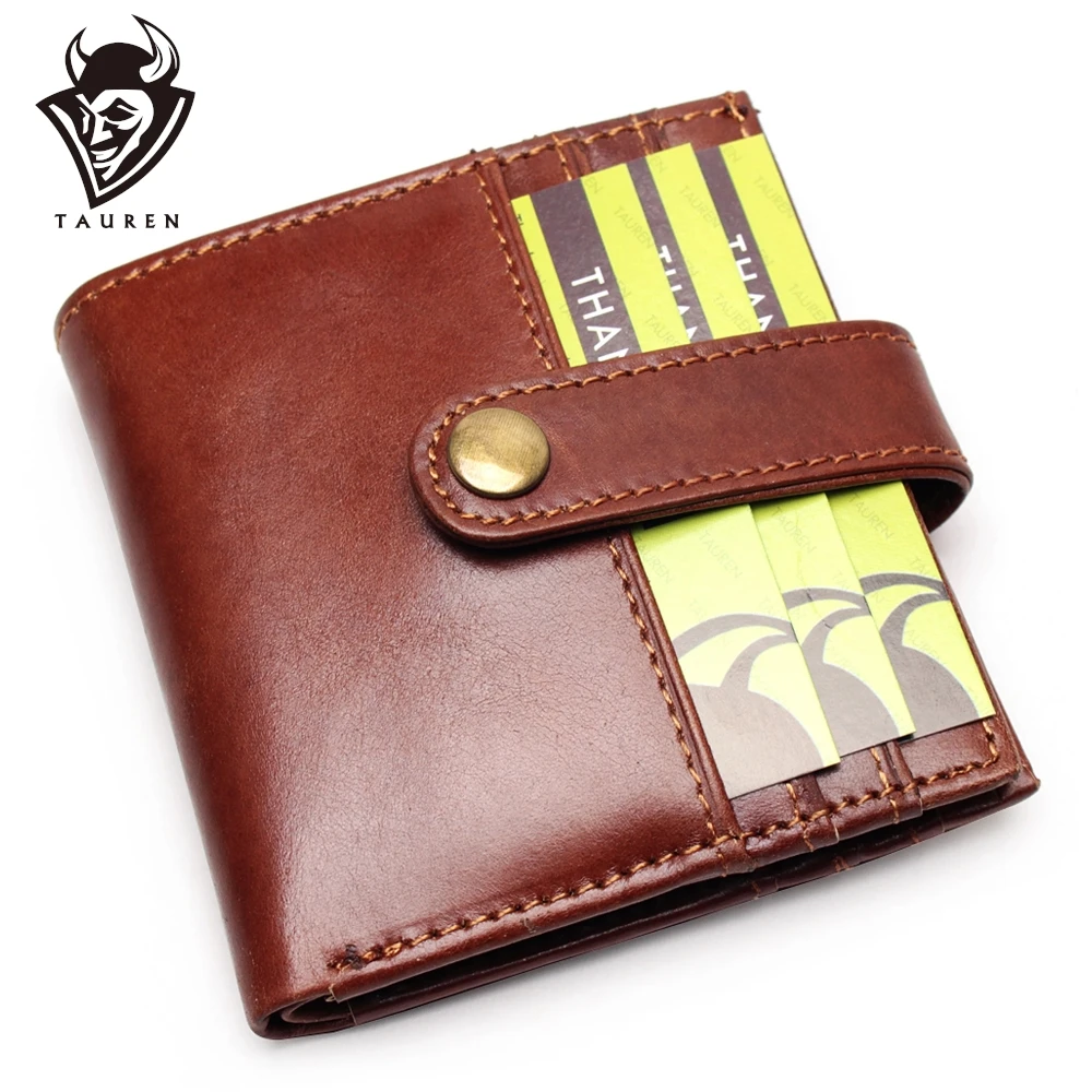 First Layer Cowhide Multi-Function Wallet 12 Solts Card Purse Small Leather Unisex Brand Female