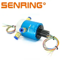 Electric Rotray Joints 2 passage Pneumatic 12 Circuits Wires 2A Signal for Gas Air Fluid Transfer