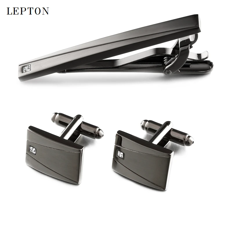 Classic Black Cufflinks & Tie  - Tie Bar Set Gift avis et prix