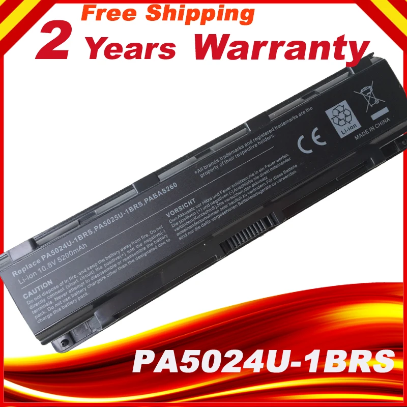 PA5024U-batería para portátil Toshiba Satellite C800, C850, C870, L800, L830, L840, L850, L855, L870, PA5025U, PA5024U-1BRS, PABAS260