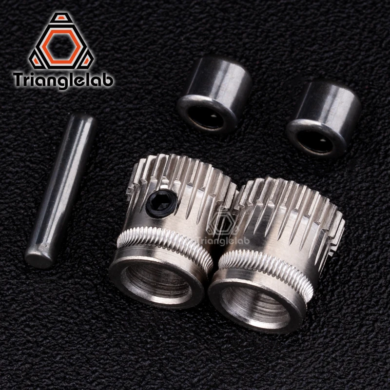 Trianglelab inner diameter 8 mm Drivegear kit dual drive gear extruder kit for Prusa i3 Bowden Extruder Orbiter Extruder 1.75MM