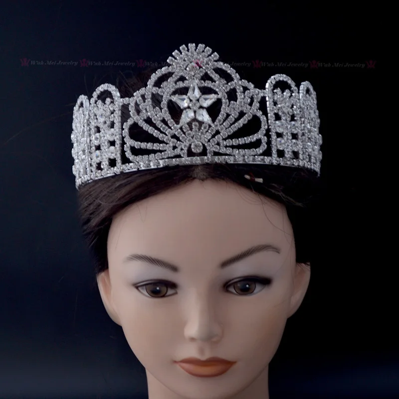 Imagem -06 - Tiaras de Casamento para Noiva Acessório de Joia Ajustável com Strass para Desfile Miss Adolescente Mo231 de Alta Qualidade