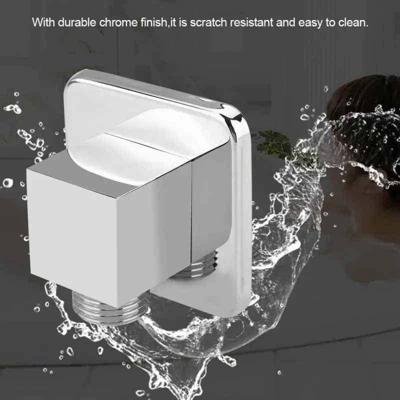 Solide Messing Finish Platz Hand Dusche Outlet Elbow Winkel Ventil G1/2 Wand Montiert Dusche Outlet Elbow