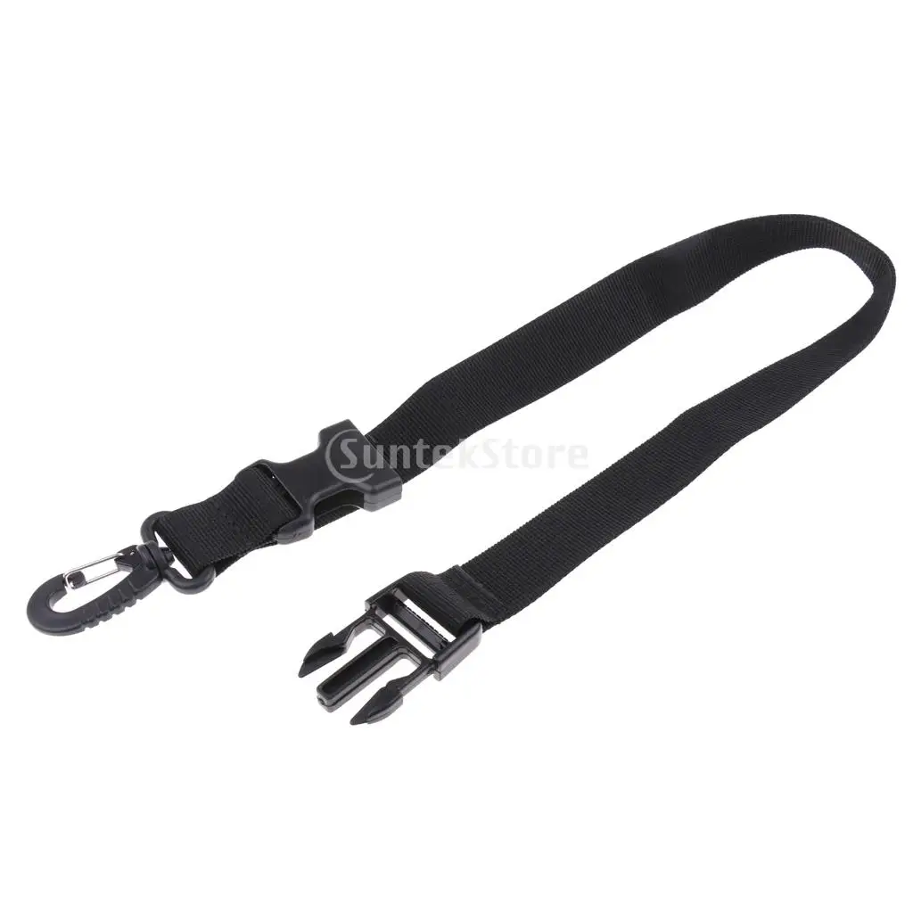 Premium Scuba Diving Snorkeling Swim Fin Keeper Holder Retainer Strap Webbing Lanyard & Quick Release Buckle, Swivel Clip