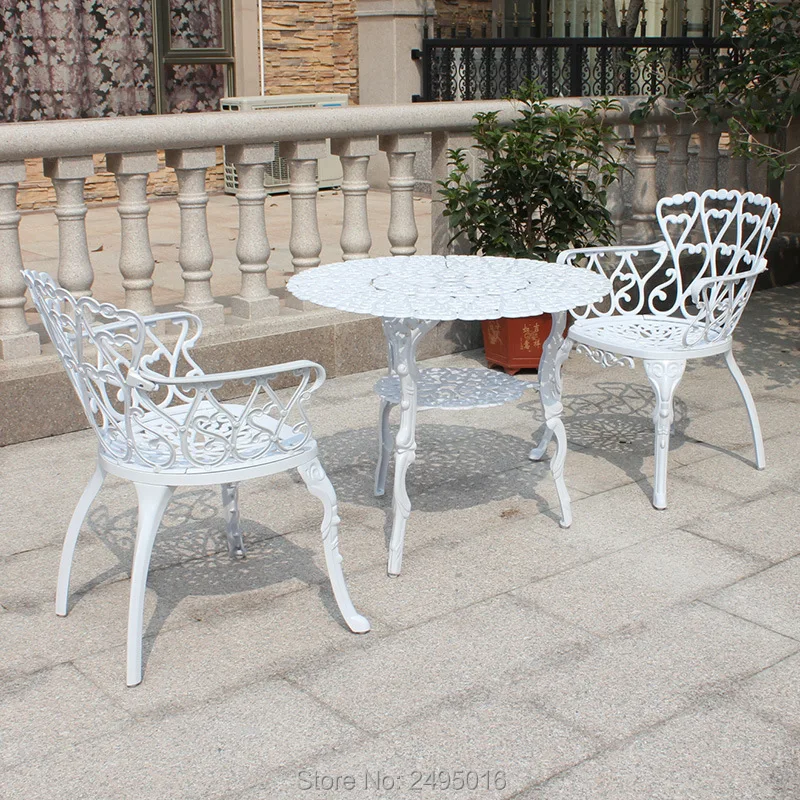 Balcony furniture sets garden Patio Terrace street chairs and table outdoor cast aluminum furniture anti rust waterproof durable