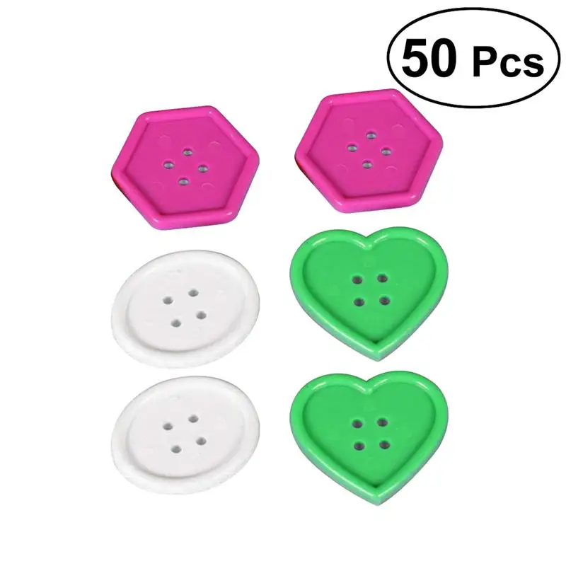 50pcs DIY Buttons For Kids For Crafts For Crafts Embellishments For Sewing Crafts Projects DIY Decoration And Scrapbooking