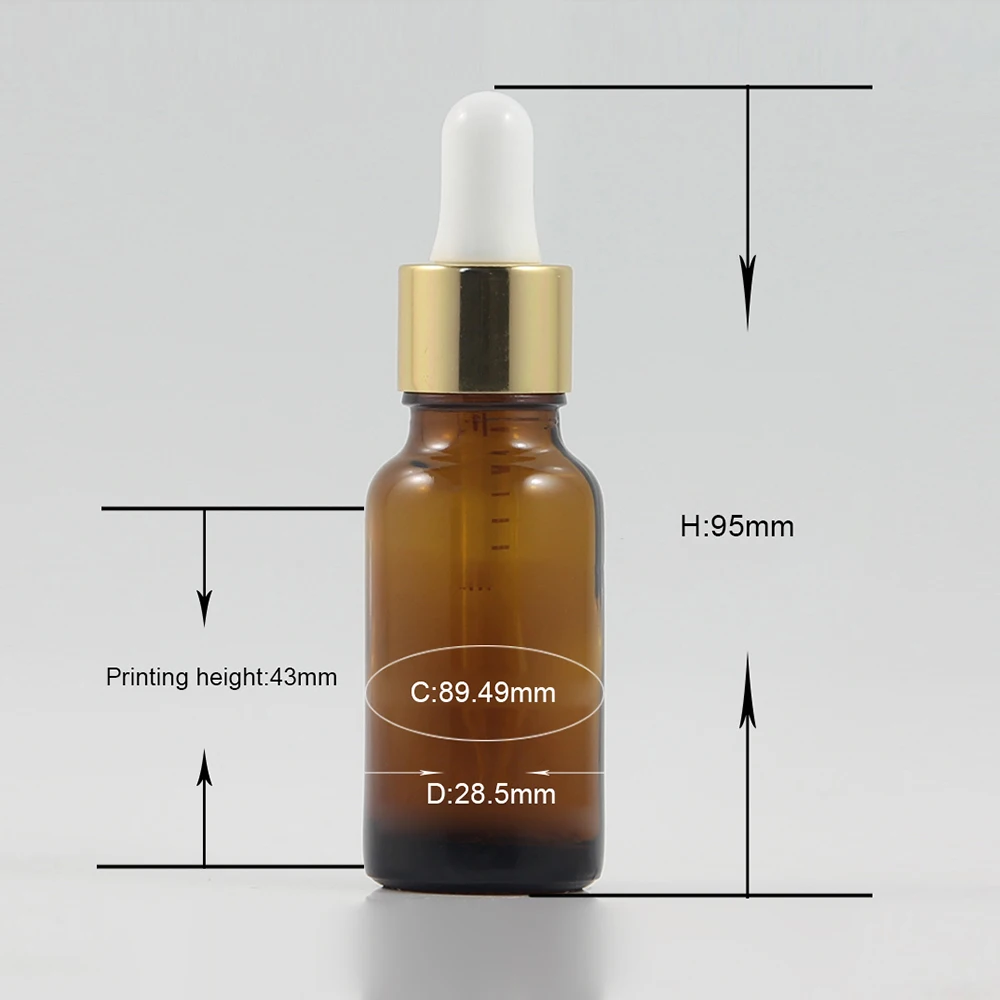 

High grade 20ml small sample glass dropper bottle for skin care, empty essential oil bottle for perfume